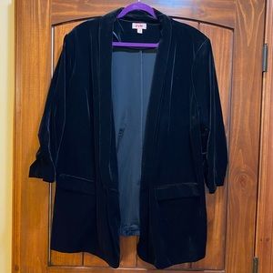 EVRI Plus Size Velour Blazer